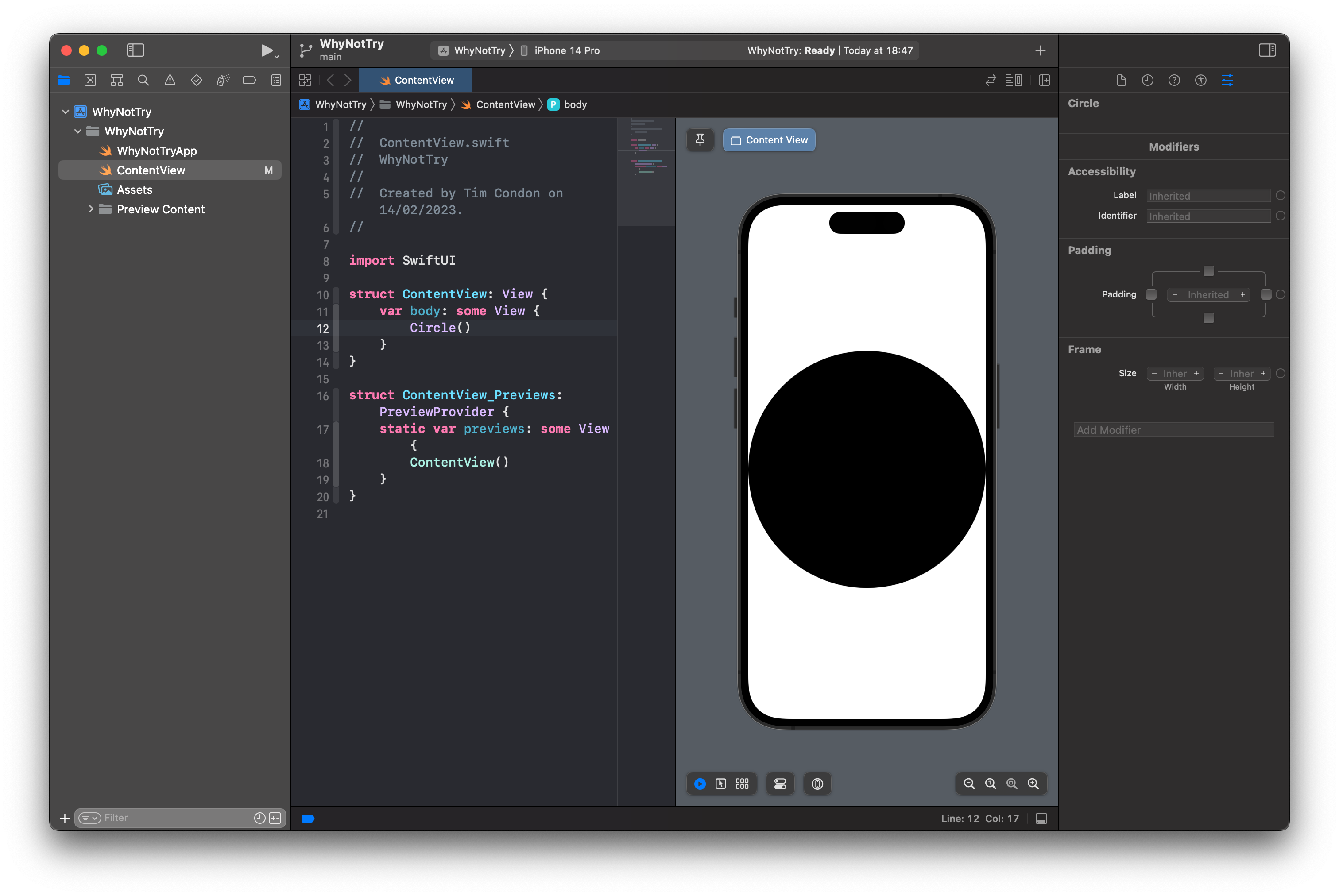 SwiftUI Circle